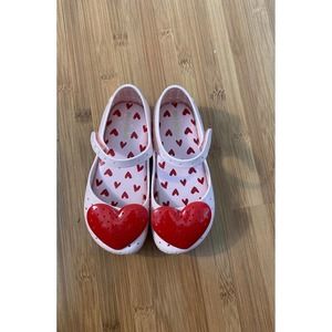 Mini Melissa Heart Pink & Red Shoes